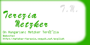 terezia metzker business card